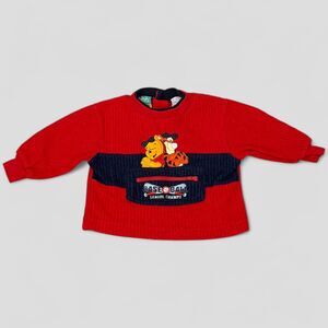 Vintage Winnie The Pooh Sweatshirt Tigger 2000s Zipper Pocket Y2K Size 12mos
